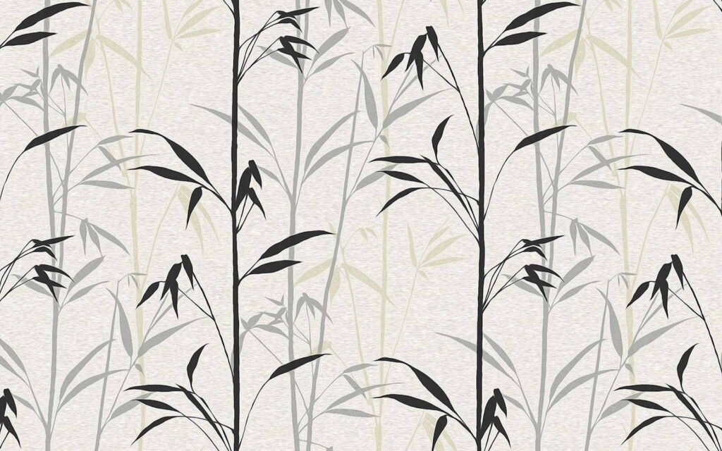 Papel de parede com folhas pretas Papel de parede com folhas pretas