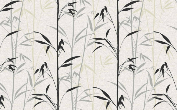 Papel de parede com folhas pretas Papel de parede com folhas pretas