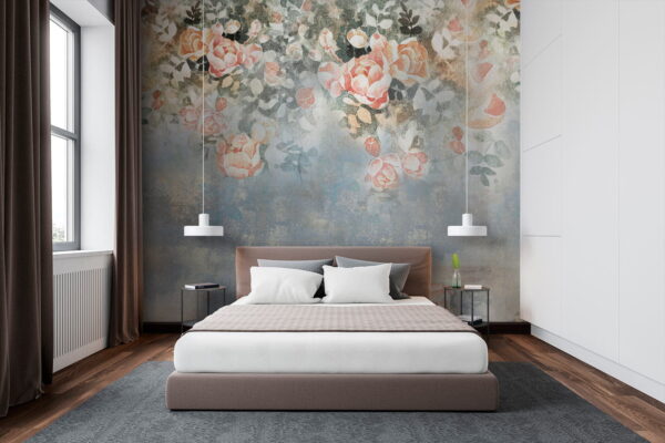 Pintura de flores e folhas Pintura de flores e folhas