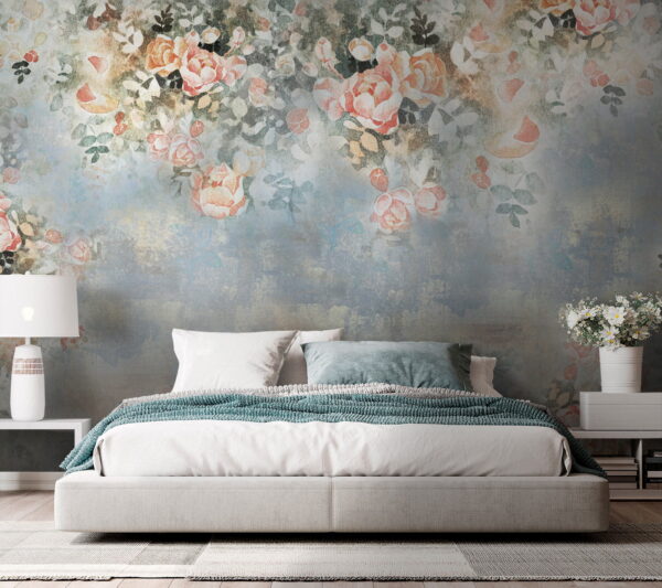 Pintura de flores e folhas Pintura de flores e folhas