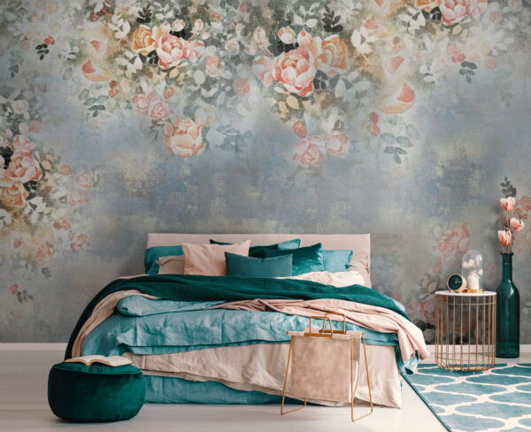 Pintura de flores e folhas Pintura de flores e folhas