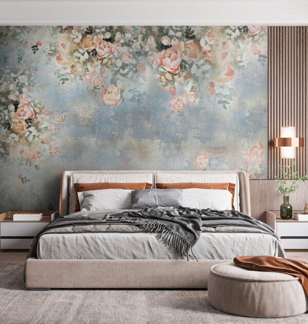 Pintura de flores e folhas Pintura de flores e folhas