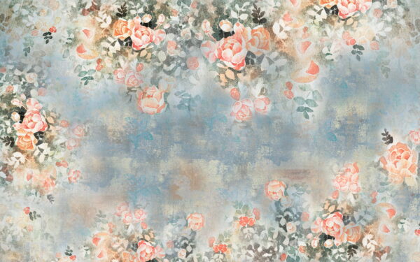 Pintura de flores e folhas Pintura de flores e folhas