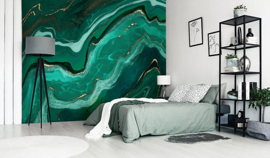 Ondas abstractas em tons de azul-petróleo. Ondas abstractas em tons de azul-petróleo.