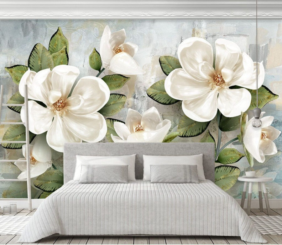 Flores delicadas em tons suaves