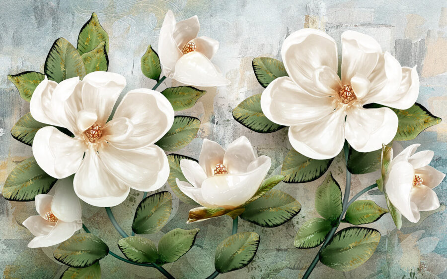 Flores delicadas em tons suaves