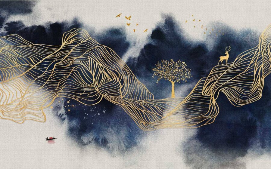 Wall murals Dreamy landscape with serene elements