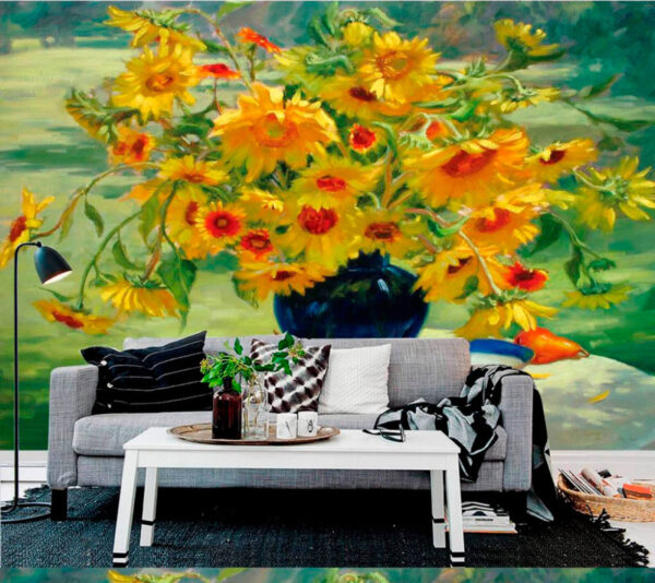 Pintura de um vaso com flores amarelas e frutos u30881pig2 600x534 - Pintura de um vaso com flores amarelas e frutos - tegory
