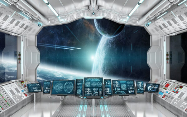 Quarto com biombos e vista para a terra a partir da janela Quarto com biombos e vista para a terra a partir da janela