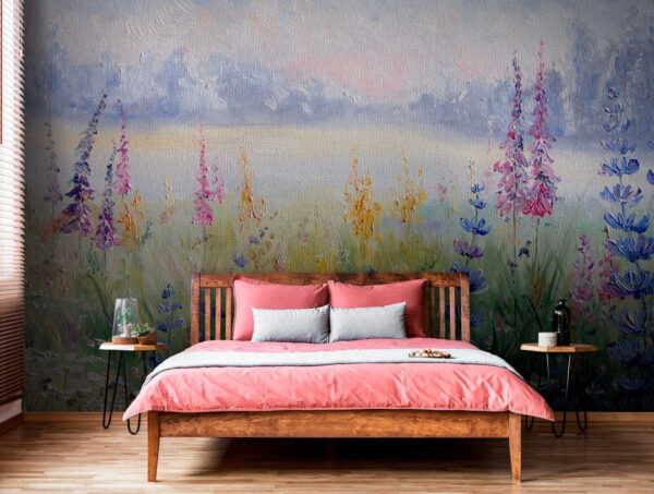 Pintura de flores num campo Pintura de flores num campo
