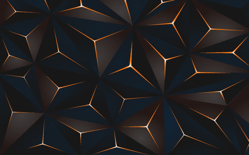Padrão triangular preto e laranja Padrão triangular preto e laranja