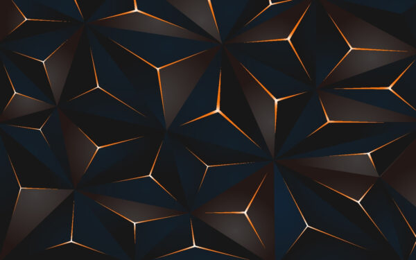 Padrão triangular preto e laranja Padrão triangular preto e laranja