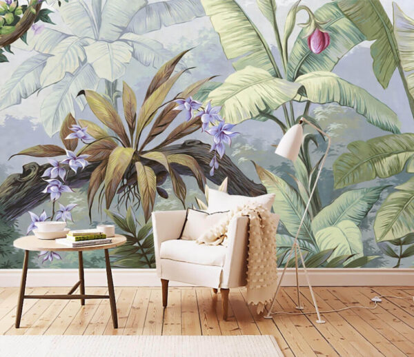 Wall murals Lush foliage in tranquil surroundings Wall murals Lush foliage in tranquil surroundings