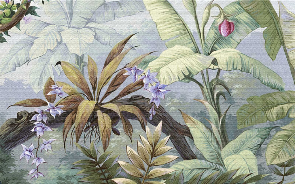 Wall murals Lush foliage in tranquil surroundings Wall murals Lush foliage in tranquil surroundings