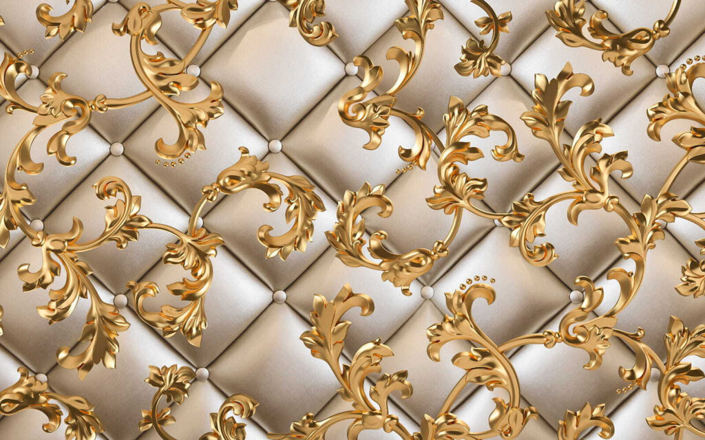 Decoração metálica com padrões opulentos Decoração metálica com padrões opulentos