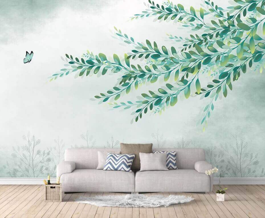 u27382pig1m - Folhas verdes num ramo - tegory