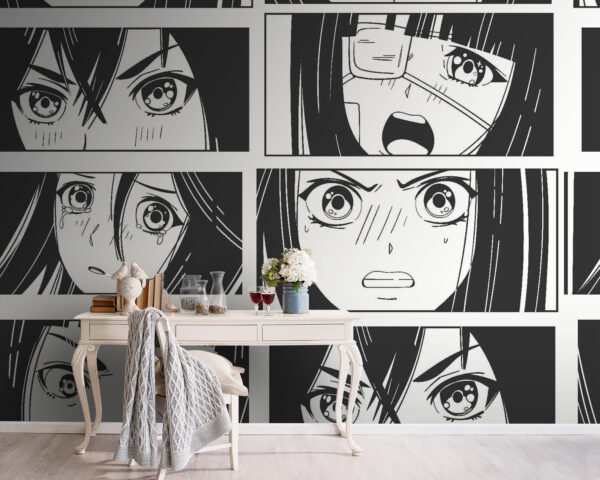 Colagem de uma rapariga de desenhos animados Colagem de uma rapariga de desenhos animados