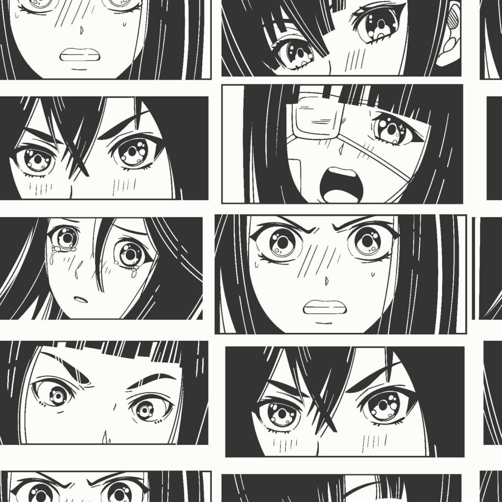 Colagem de uma rapariga de desenhos animados Colagem de uma rapariga de desenhos animados