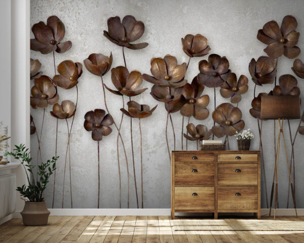 Grupo de flores castanhas Grupo de flores castanhas