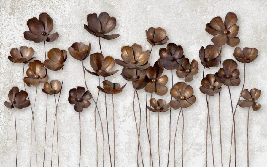 Grupo de flores castanhas Grupo de flores castanhas