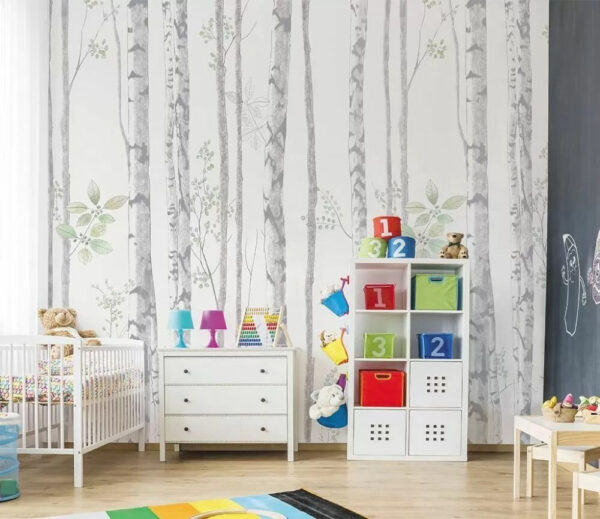 Papel de parede com árvores e folhas Papel de parede com árvores e folhas