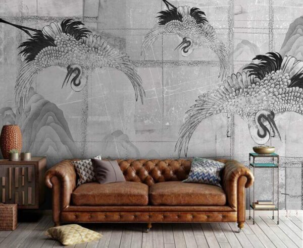 Imagem a preto e branco de aves Imagem a preto e branco de aves