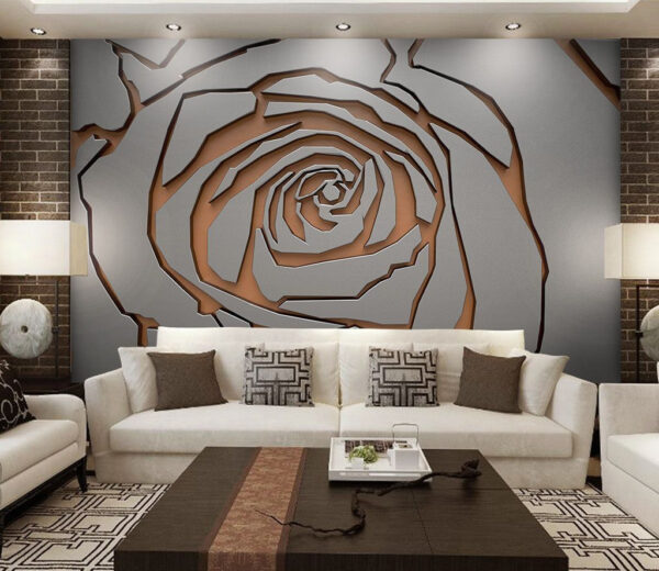 Desenho abstrato de rosas em textura metálica. Desenho abstrato de rosas em textura metálica.