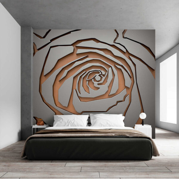 Desenho abstrato de rosas em textura metálica. Desenho abstrato de rosas em textura metálica.