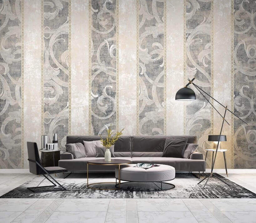 Papel de parede com um design em redemoinho