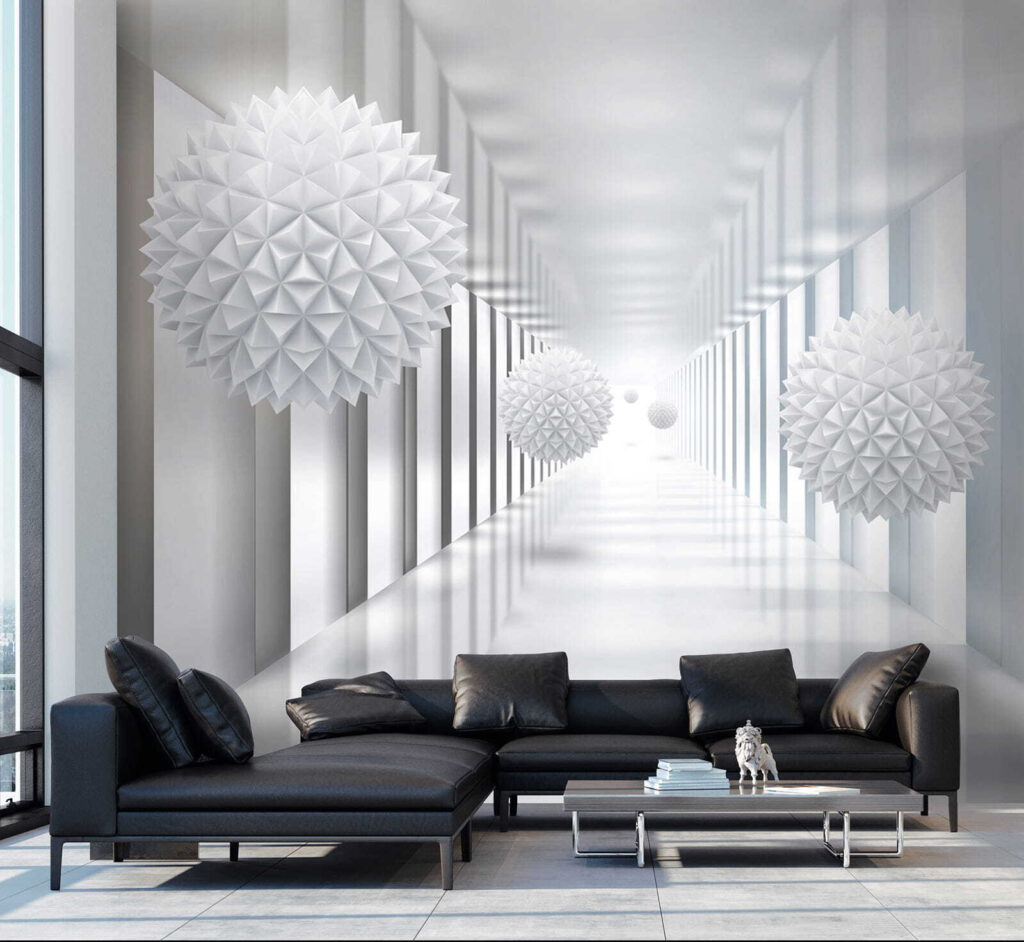 White room with white balls White room with white balls