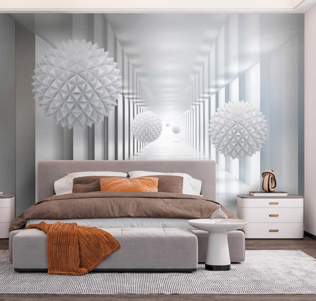 White room with white balls White room with white balls