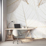 Papel de parede Grupo de folhas castanhas