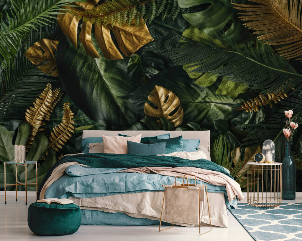 Lush leaves with metallic hues Lush leaves with metallic hues