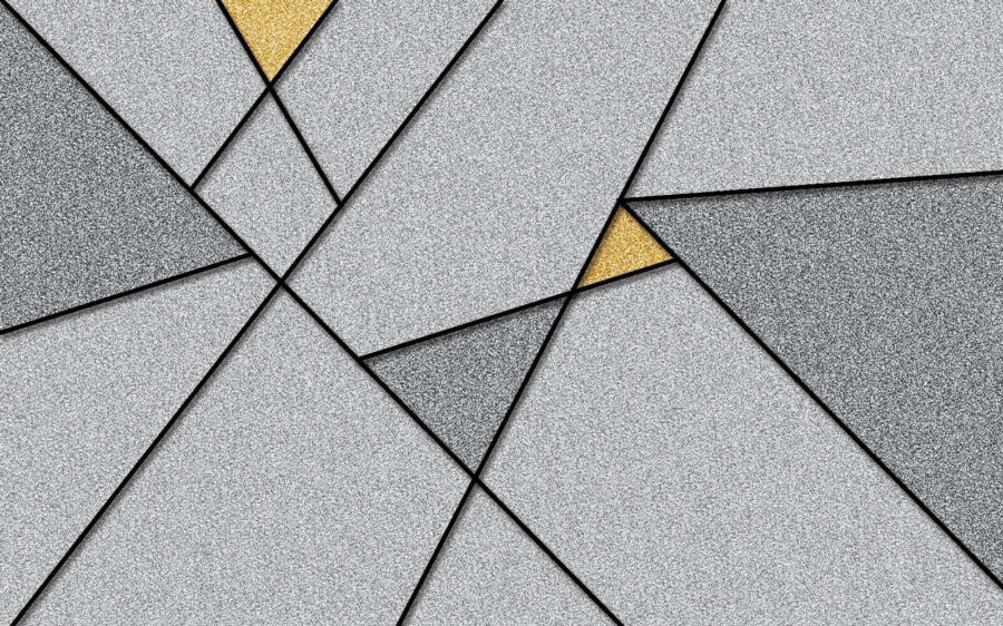 Papel de parede Triângulo cinzento e amarelo - Image 2