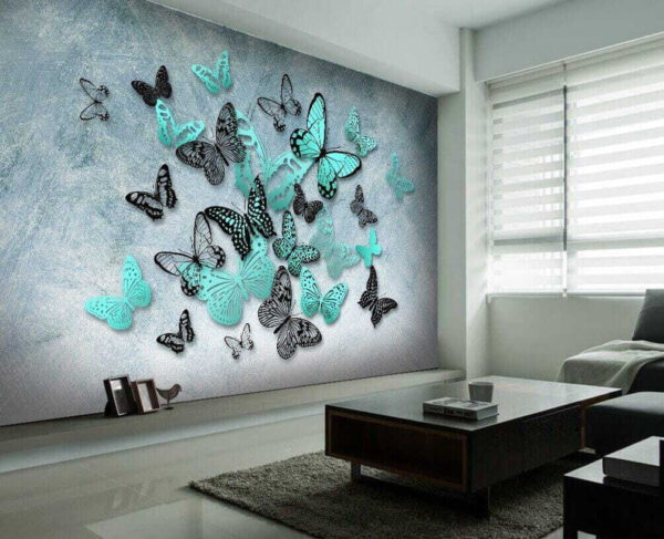 Group of butterflies on a wall