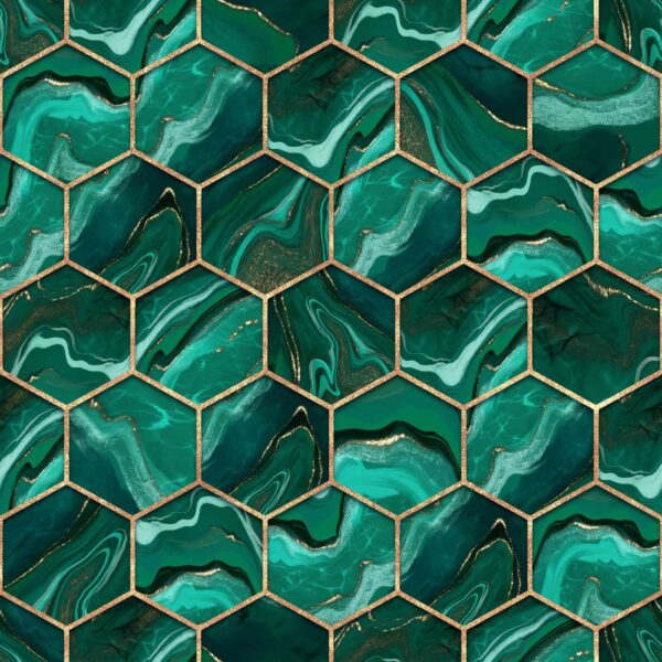 Design vibrante com padrão hexagonal em mármore Design vibrante com padrão hexagonal em mármore