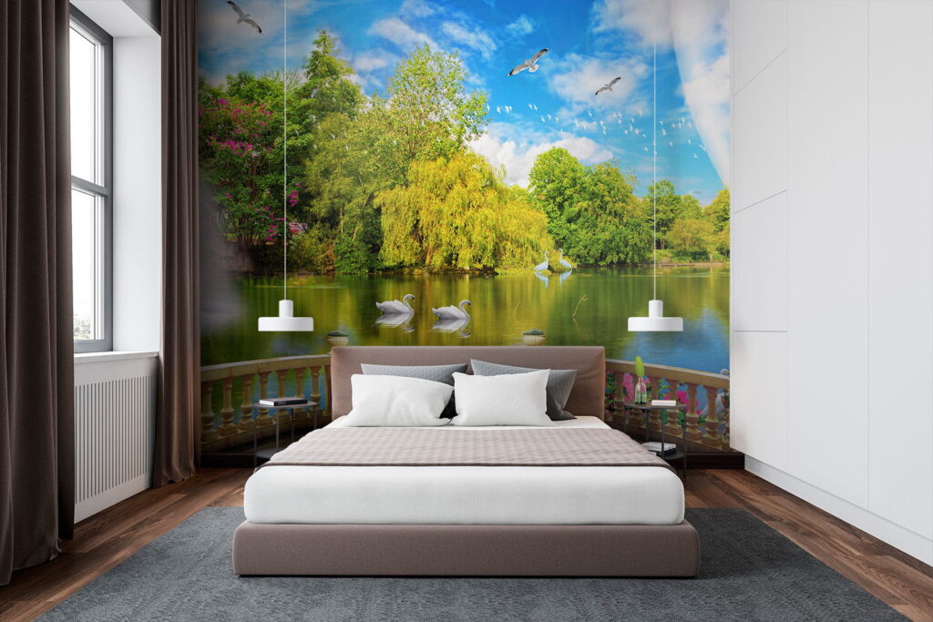 u18753pib2m 1024x683 - Vista de um lago com pássaros e árvores - tegory