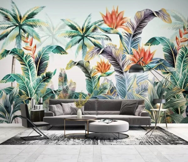 Plantas e flores tropicais coloridas Plantas e flores tropicais coloridas