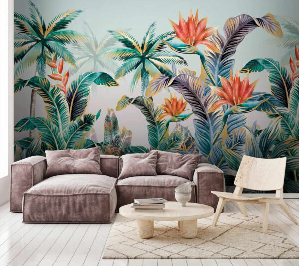 Plantas e flores tropicais coloridas Plantas e flores tropicais coloridas