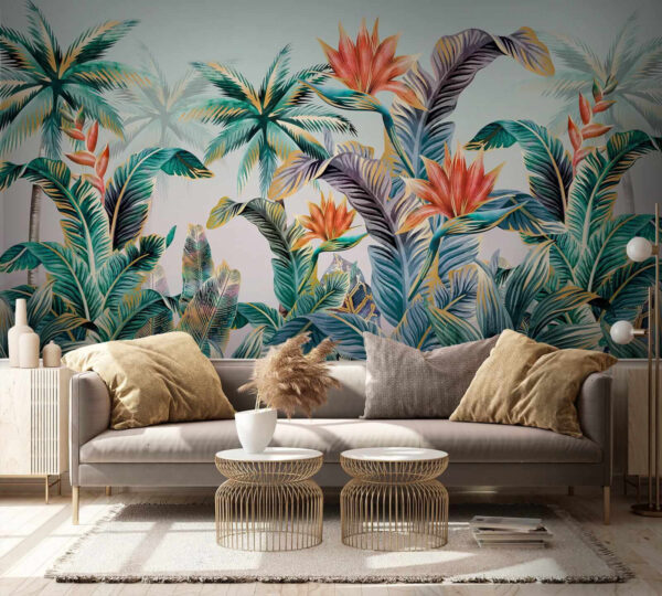 Plantas e flores tropicais coloridas Plantas e flores tropicais coloridas