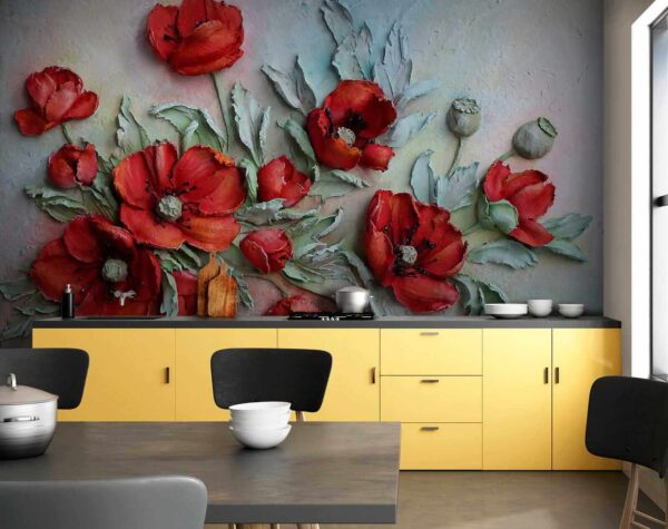 Flores vermelhas vibrantes em tons suaves. Flores vermelhas vibrantes em tons suaves.