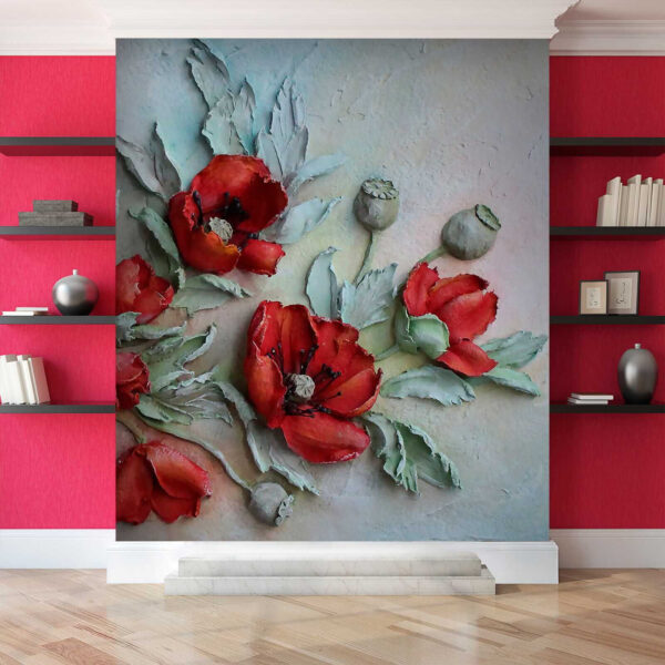 Flores vermelhas vibrantes em tons suaves. Flores vermelhas vibrantes em tons suaves.