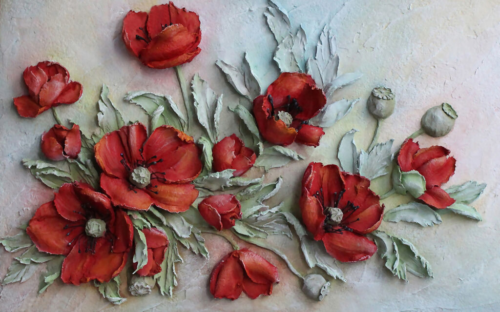 Flores vermelhas vibrantes em tons suaves. Flores vermelhas vibrantes em tons suaves.