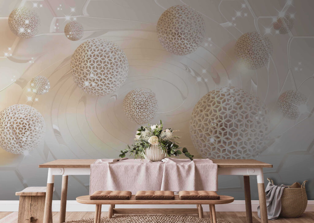 White balls with holes on it