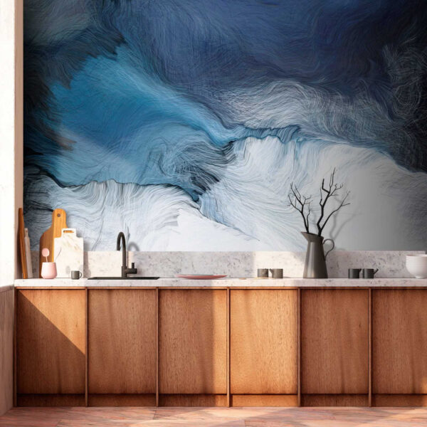 Pintura azul e branca Pintura azul e branca