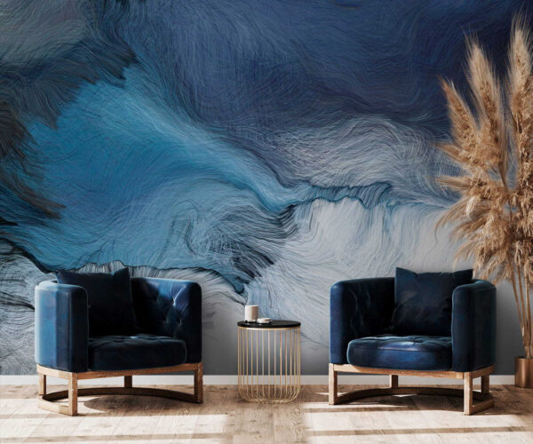 Pintura azul e branca Pintura azul e branca