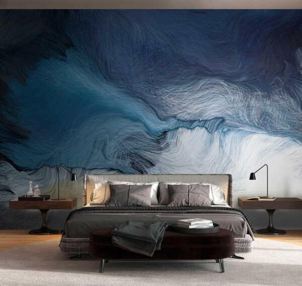 Pintura azul e branca Pintura azul e branca