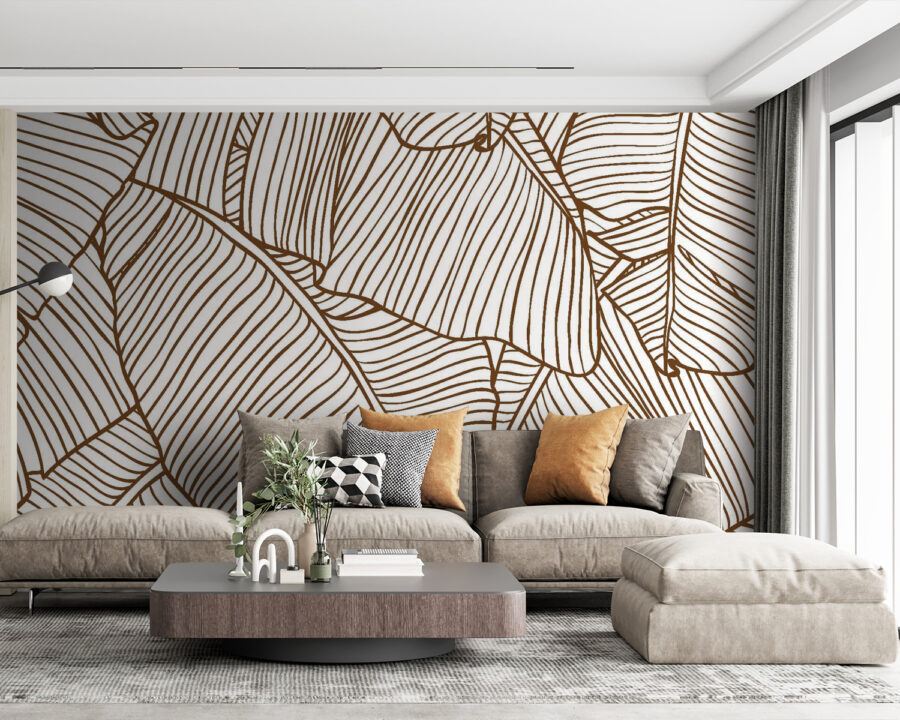 Papel de parede Padrões naturais numa simplicidade elegante.