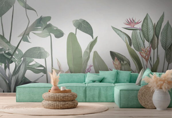 Vegetação luxuriante em cores vibrantes Vegetação luxuriante em cores vibrantes
