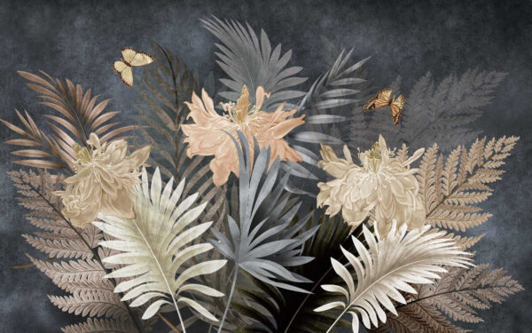 Elegant blooms and delicate butterflies Elegant blooms and delicate butterflies